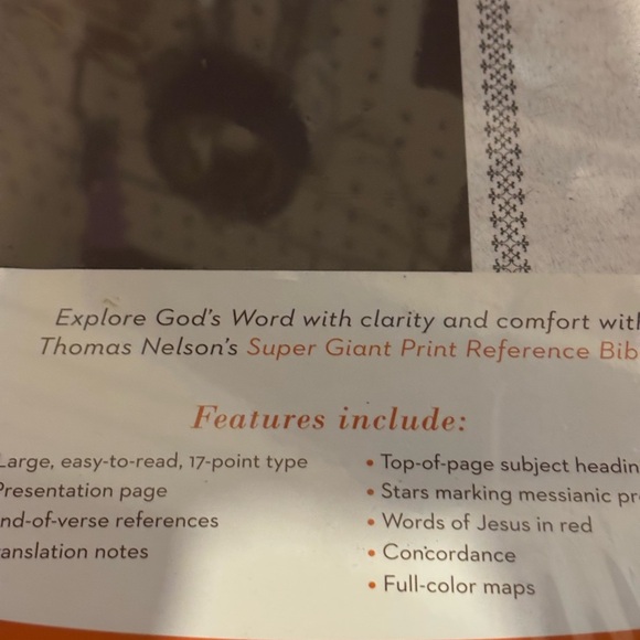 Holy Bible: King James Version Super Giant Print Reference Bible - Picture 4 of 5